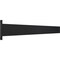 Ekena Millwork 2 1/2"W x 24"D Countertop Island Steel Heavy Duty Bracket w/ Flange, Powder Coated Black BKTM02X24IBPBL - alternate 5